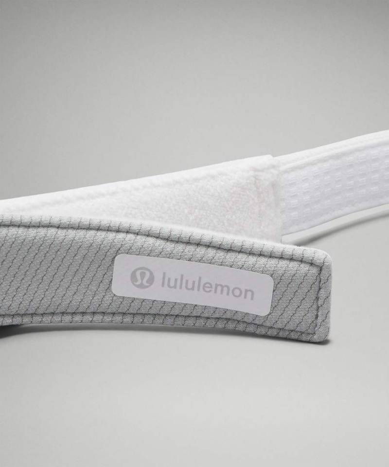 Sombreros Lululemon Removable Sweatband All-Deporte Visor Wordmark Hombre Blancas Negras Chile | 609SOLXTP