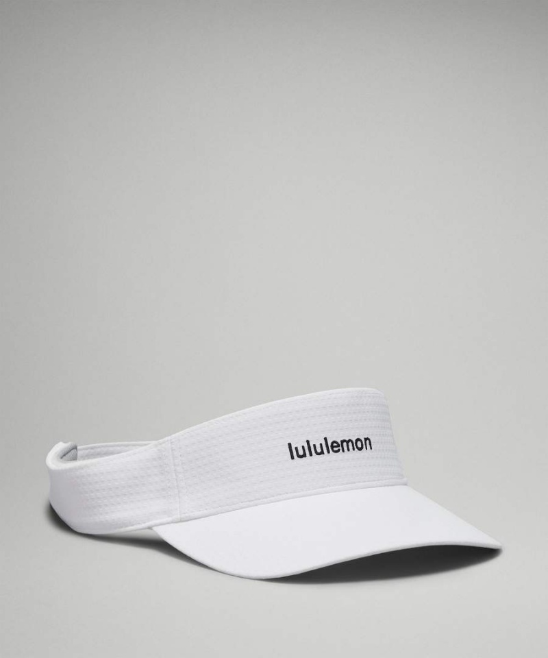 Sombreros Lululemon Removable Sweatband All-Deporte Visor Wordmark Hombre Blancas Negras Chile | 609SOLXTP