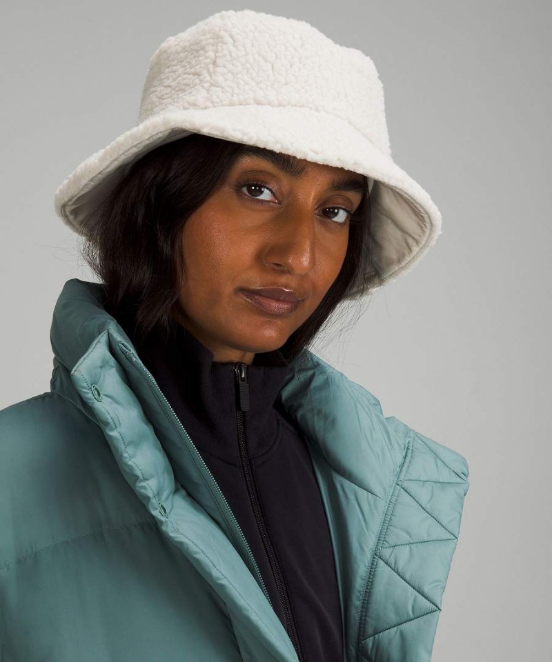 Sombreros Lululemon Textured Fleece Bucket Hombre Beige Blancas Chile | 145RQFDNM