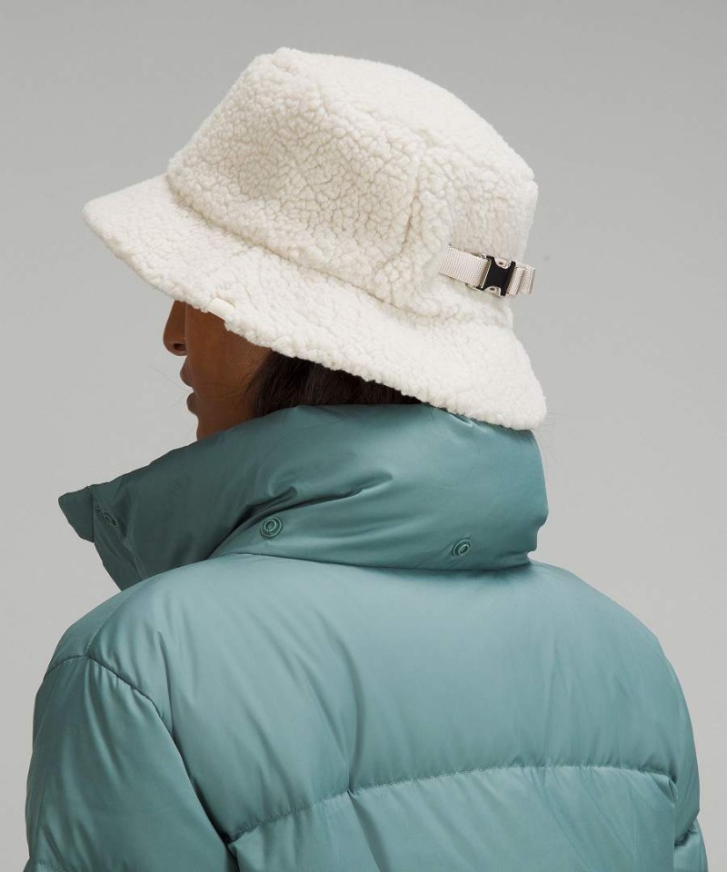 Sombreros Lululemon Textured Fleece Bucket Hombre Beige Blancas Chile | 145RQFDNM