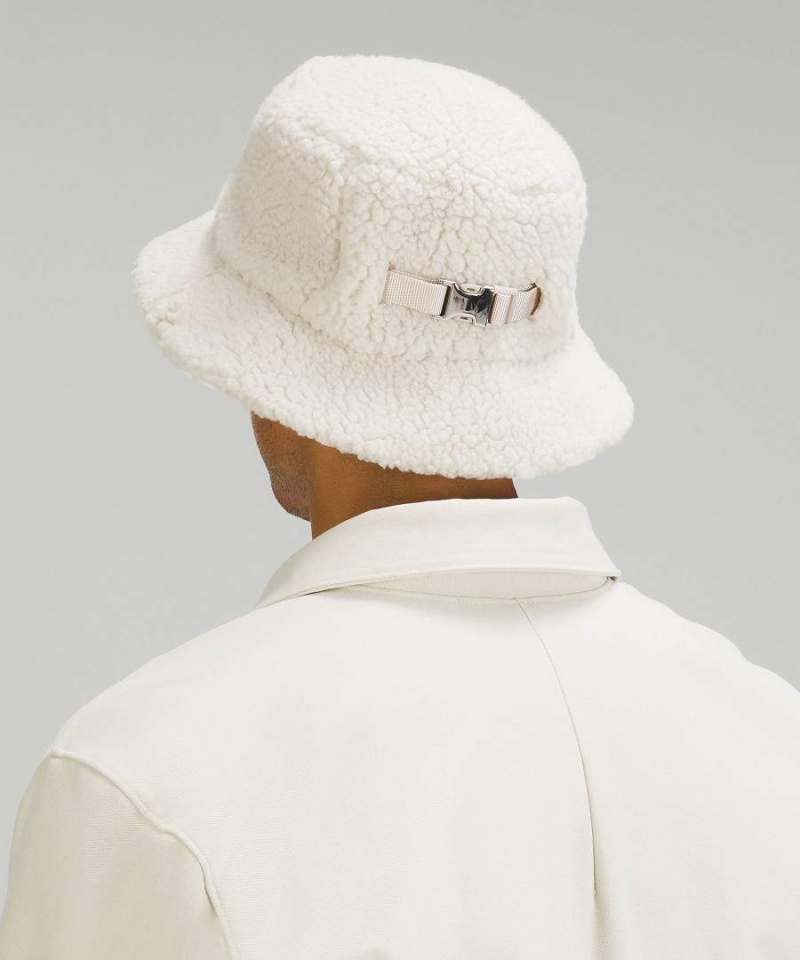 Sombreros Lululemon Textured Fleece Bucket Hombre Beige Blancas Chile | 145RQFDNM