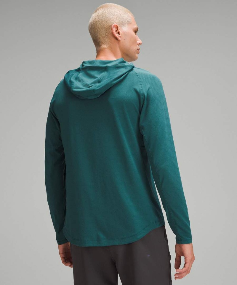 Sudadera con Capucha Lululemon License to Train Hombre Turquesa Chile | 157DMJPGI