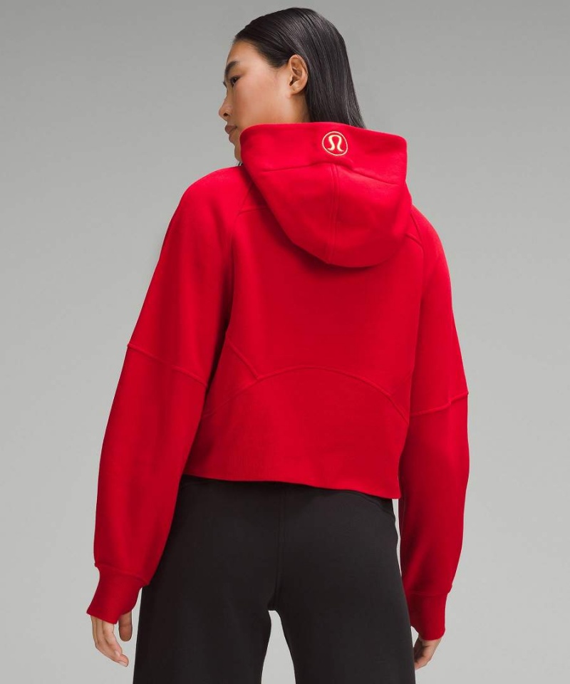 Sudadera con Capucha Lululemon Lunar New Year Scuba Oversized Half-Zip Mujer Rojas Oscuro Chile | 243JNLZGV
