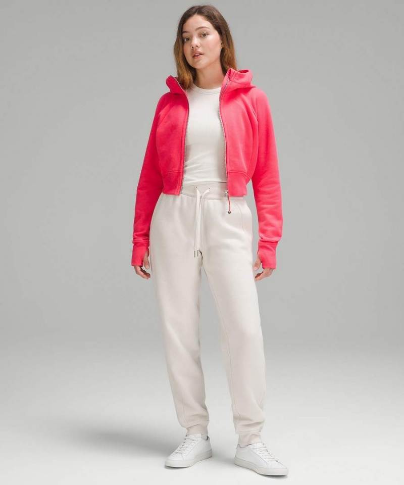 Sudadera con Capucha Lululemon Scuba Full-Zip Cropped Mujer Rojas Chile | 918GBSCEU