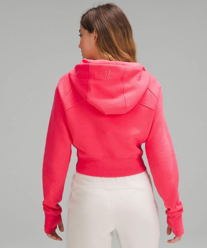 Sudadera con Capucha Lululemon Scuba Full-Zip Cropped Mujer Rojas Chile | 918GBSCEU