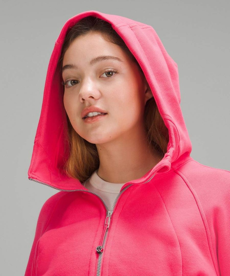 Sudadera con Capucha Lululemon Scuba Full-Zip Cropped Mujer Rojas Chile | 918GBSCEU