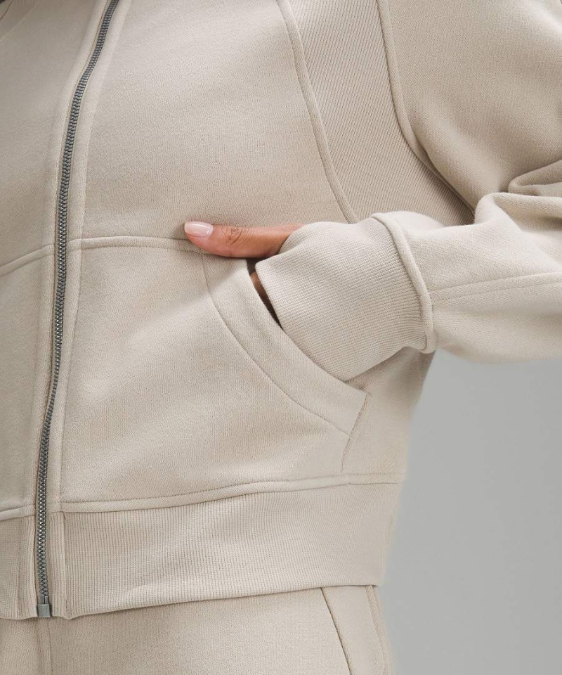Sudadera con Capucha Lululemon Scuba Oversized Full-Zip Mujer Beige Chile | 243JFSZUK