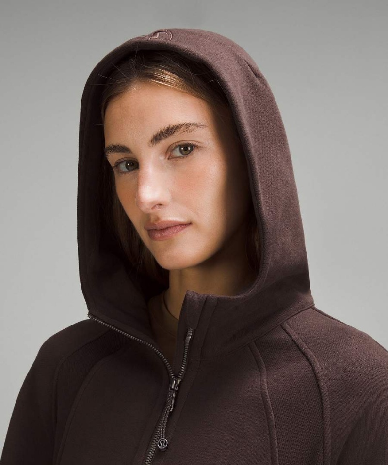 Sudadera con Capucha Lululemon Scuba Oversized Half-Zip Mujer Chocolate Chile | 476NJXGUK