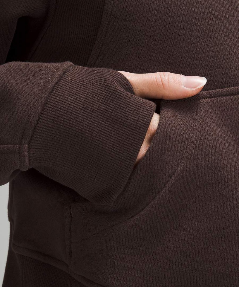 Sudadera con Capucha Lululemon Scuba Oversized Half-Zip Mujer Chocolate Chile | 476NJXGUK