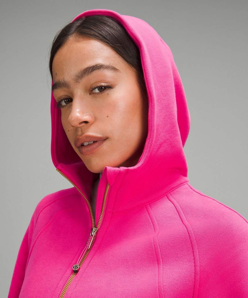 Sudadera con Capucha Lululemon Scuba Oversized Full-Zip Gold Zip Mujer Rosas Chile | 814VPLYME