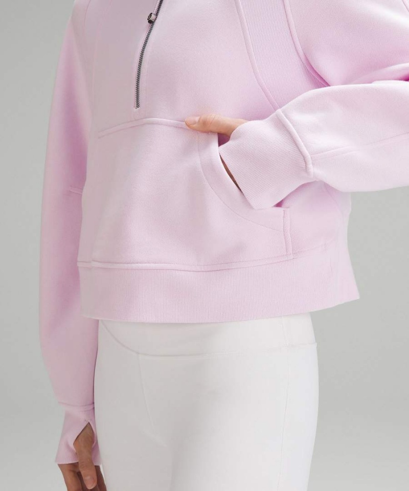 Sudadera con Capucha Lululemon Scuba Oversized Half-Zip Mujer Leopardo Blancas Verde Menta Chile | 614HDKRXC