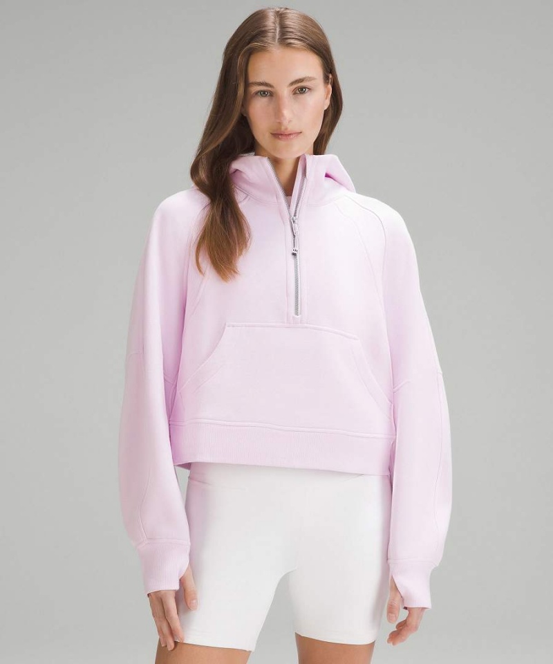 Sudadera con Capucha Lululemon Scuba Oversized Half-Zip Mujer Leopardo Blancas Verde Menta Chile | 614HDKRXC