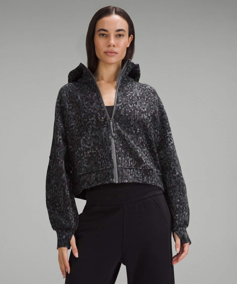 Sudadera con Capucha Lululemon Scuba Oversized Full-Zip Mujer Leopardo Multicolor Chile | 401BRTUWD