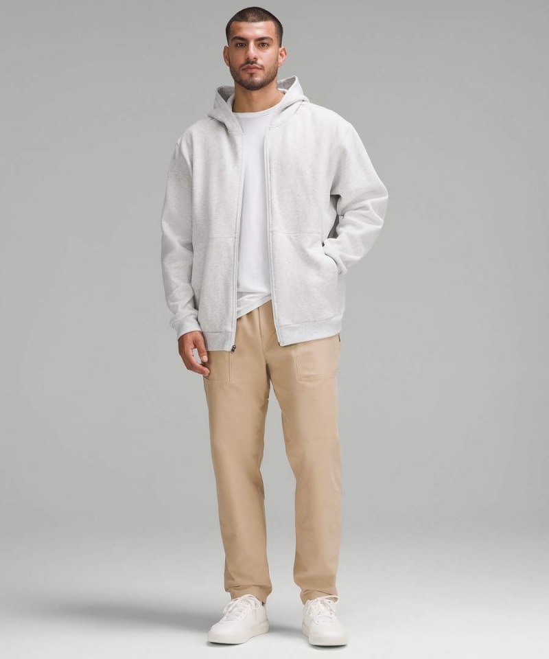 Sudadera con Capucha Lululemon Steady State Full-Zip Hombre Gris Claro Blancas Chile | 637LAYPJF