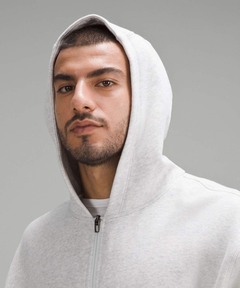 Sudadera con Capucha Lululemon Steady State Full-Zip Hombre Gris Claro Blancas Chile | 637LAYPJF
