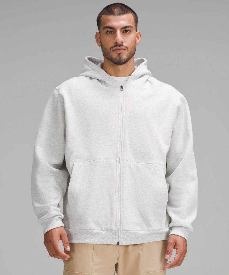Sudadera con Capucha Lululemon Steady State Full-Zip Hombre Gris Claro Blancas Chile | 637LAYPJF