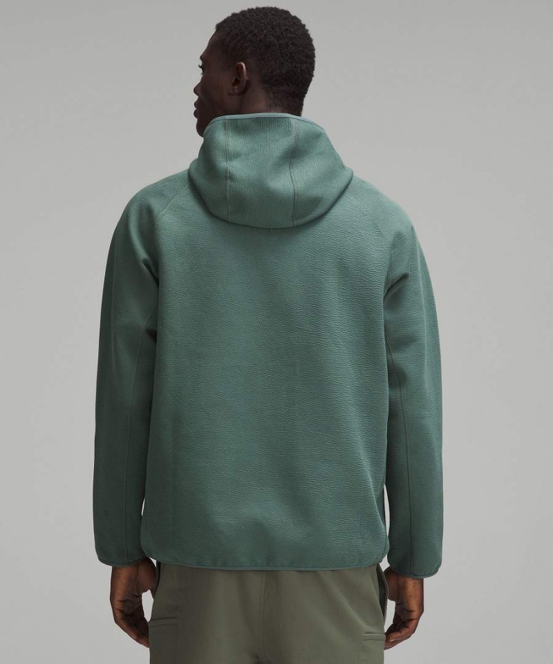 Sudadera con Capucha Lululemon Textured Spacer Pullover Hombre Verde Oscuro Chile | 721ILAFMB