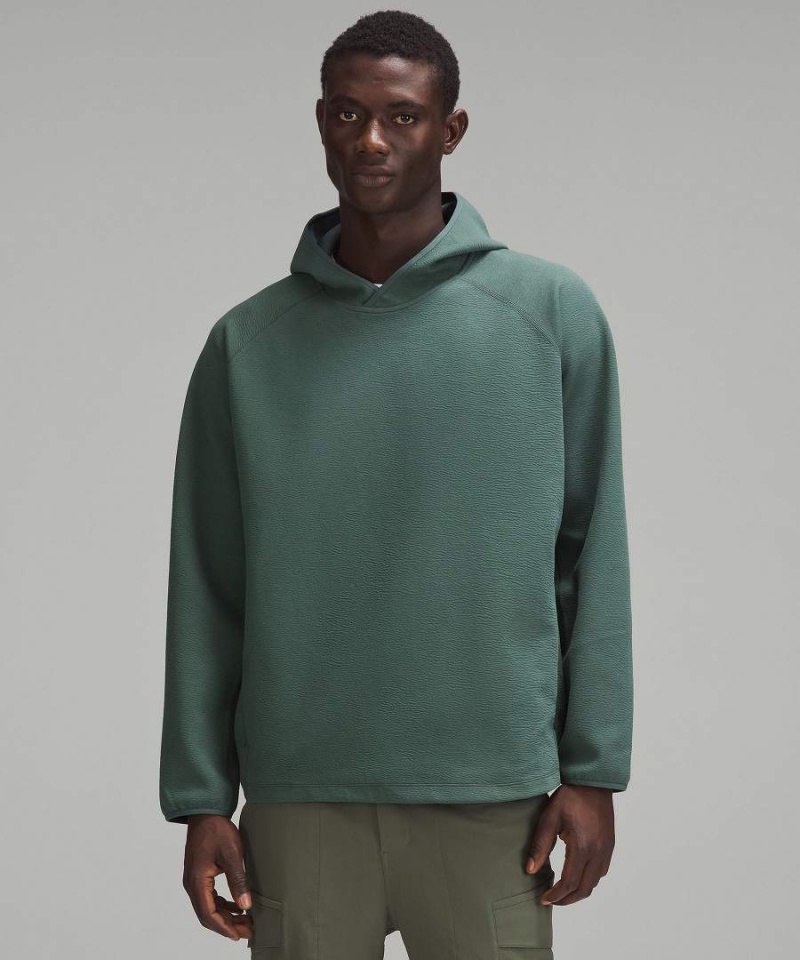 Sudadera con Capucha Lululemon Textured Spacer Pullover Hombre Verde Oscuro Chile | 721ILAFMB