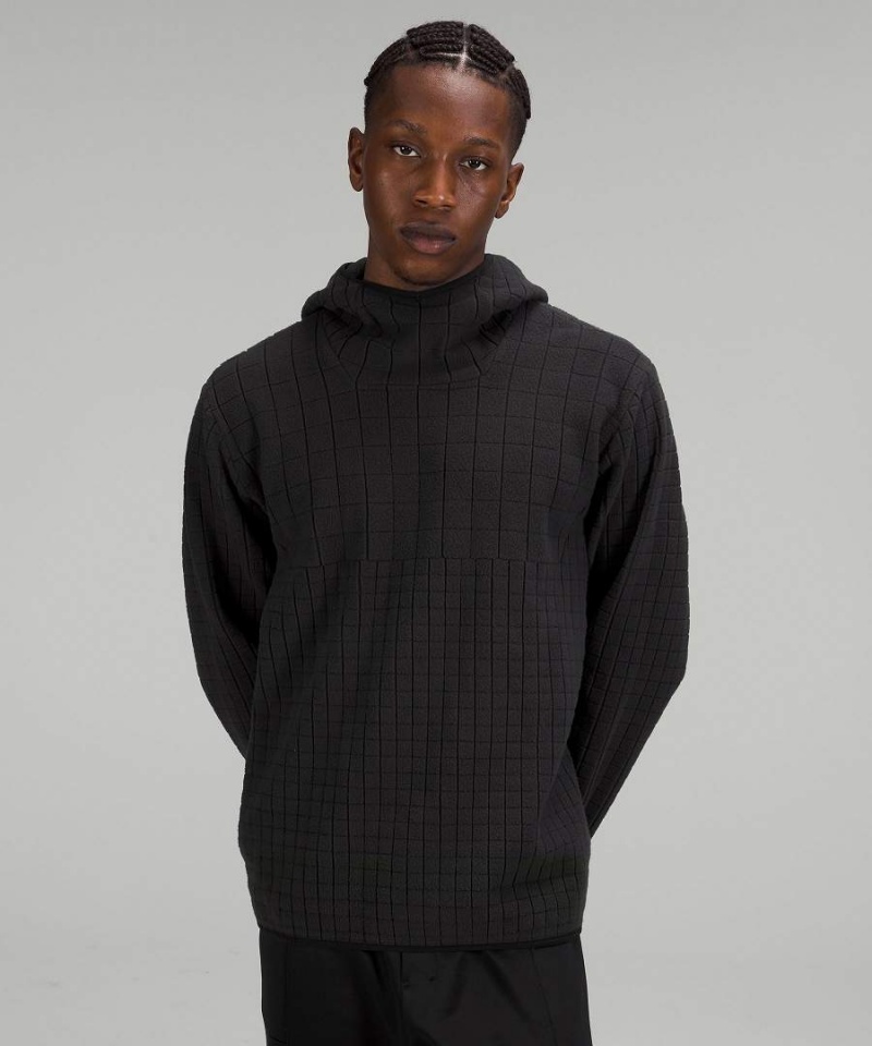 Sudadera con Capucha Lululemon lab Textured-Grid Fleece Hombre Negras Chile | 370HXTBVJ