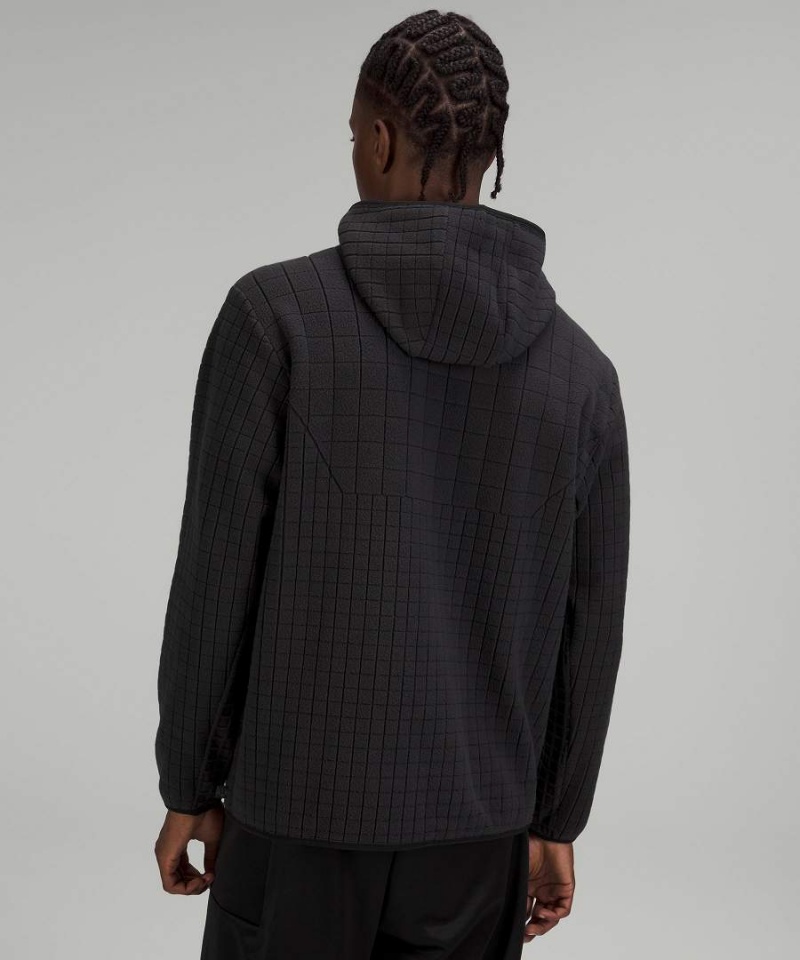 Sudadera con Capucha Lululemon lab Textured-Grid Fleece Hombre Negras Chile | 370HXTBVJ