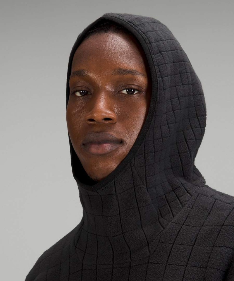 Sudadera con Capucha Lululemon lab Textured-Grid Fleece Hombre Negras Chile | 370HXTBVJ