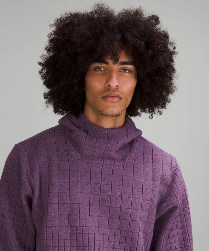 Sudadera con Capucha Lululemon lab Textured-Grid Fleece Hombre Moradas Chile | 105XNTFOH