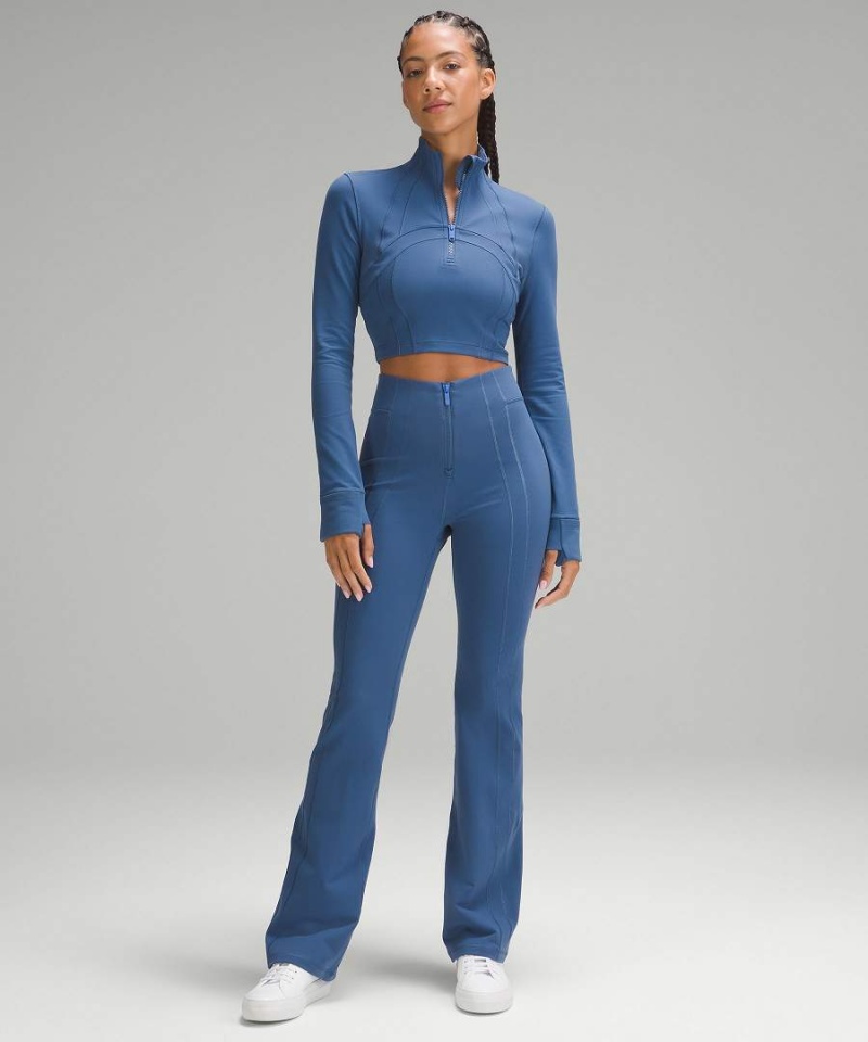 Sudaderas Lululemon Define Cropped Half Zip Luon Mujer Azules Chile | 962ZJRTFG