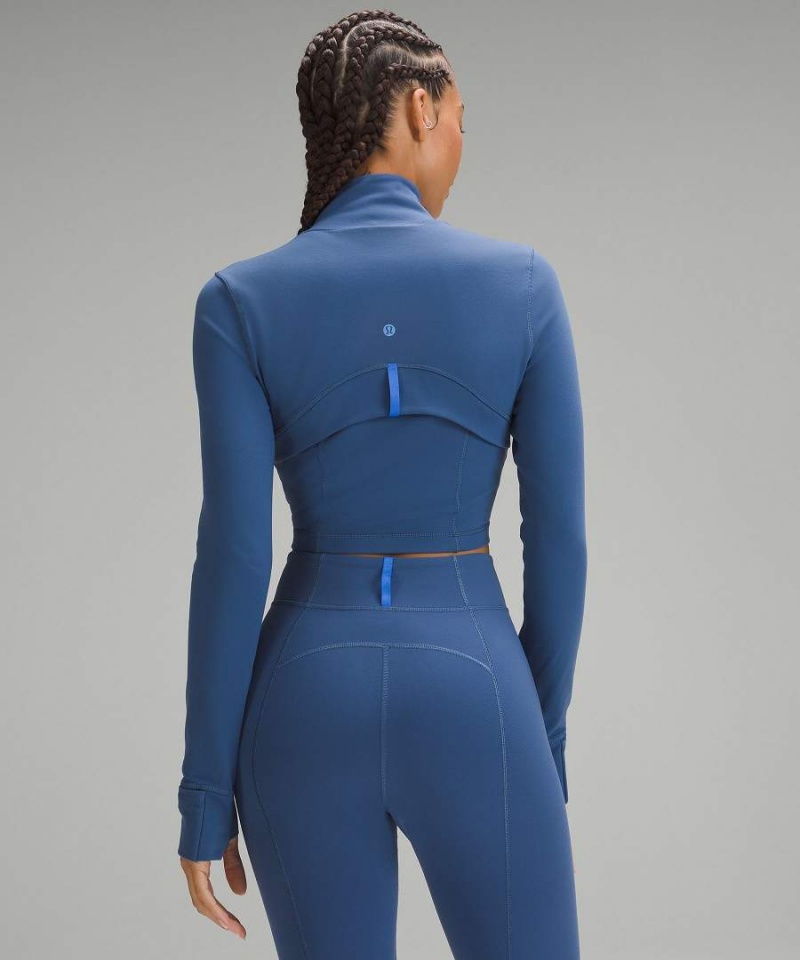 Sudaderas Lululemon Define Cropped Half Zip Luon Mujer Azules Chile | 962ZJRTFG