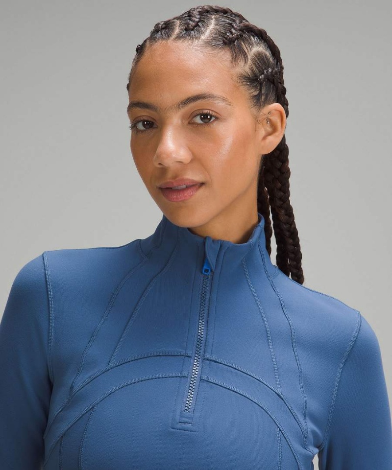Sudaderas Lululemon Define Cropped Half Zip Luon Mujer Azules Chile | 962ZJRTFG