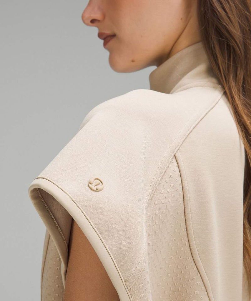 Sudaderas Lululemon Embossed Panel Full Zip Mujer Kaki Chile | 956ALYFNQ