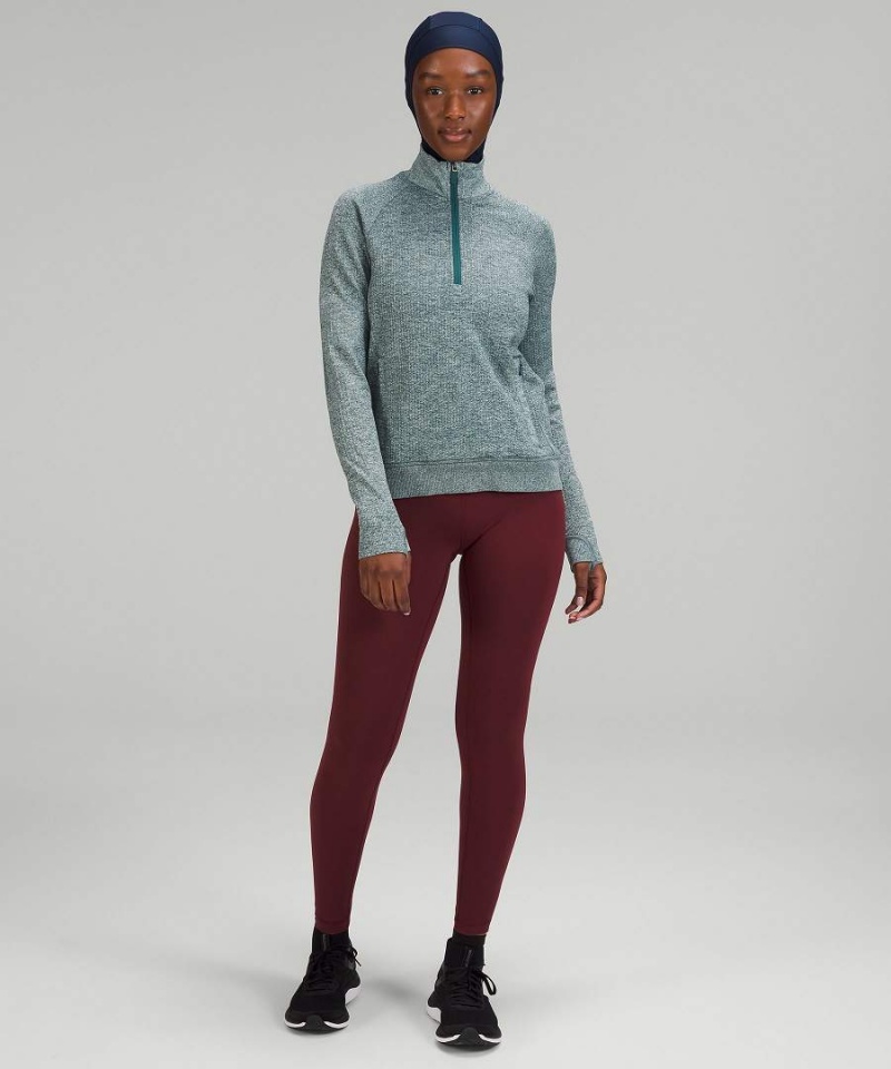 Sudaderas Lululemon Engineered Warmth Half-Zip Mujer Verde Blancas Chile | 720TRCWZG
