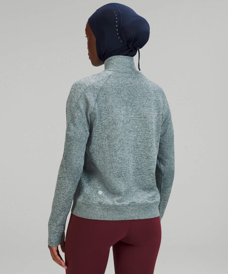 Sudaderas Lululemon Engineered Warmth Half-Zip Mujer Verde Blancas Chile | 720TRCWZG