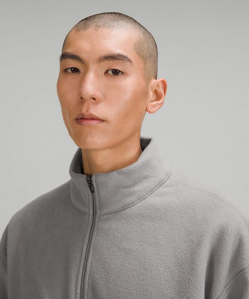 Sudaderas Lululemon Oversized Fleece Half Zip Hombre Gris Chile | 735HLTOKV