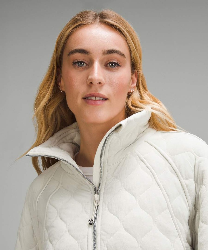 Sudaderas Lululemon Scuba Oversized Acolchado Half Zip Mujer Beige Chile | 169FRBVGH