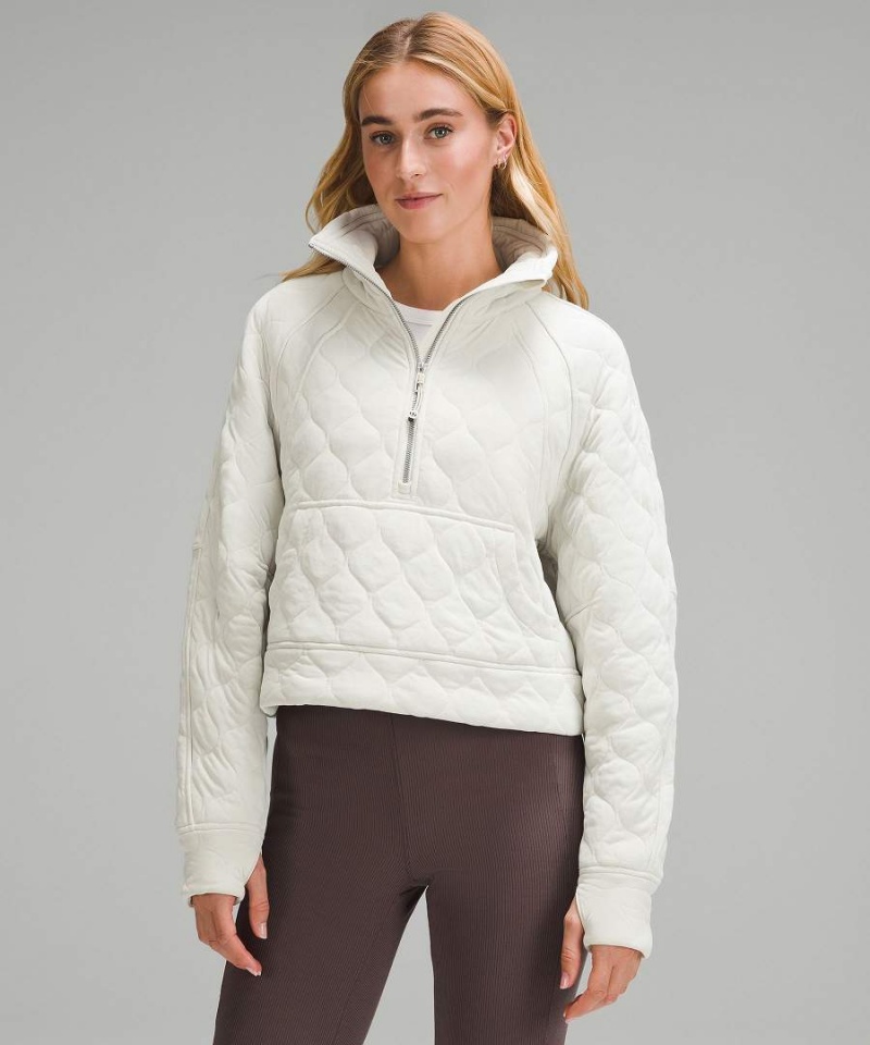 Sudaderas Lululemon Scuba Oversized Acolchado Half Zip Mujer Beige Chile | 169FRBVGH