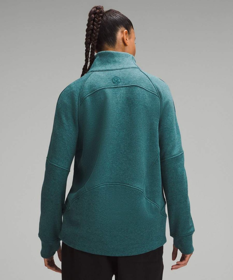Sudaderas Lululemon Scuba Oversized Funnel-Neck Full Zip Long Plush Mujer Turquesa Chile | 371DTJSYQ