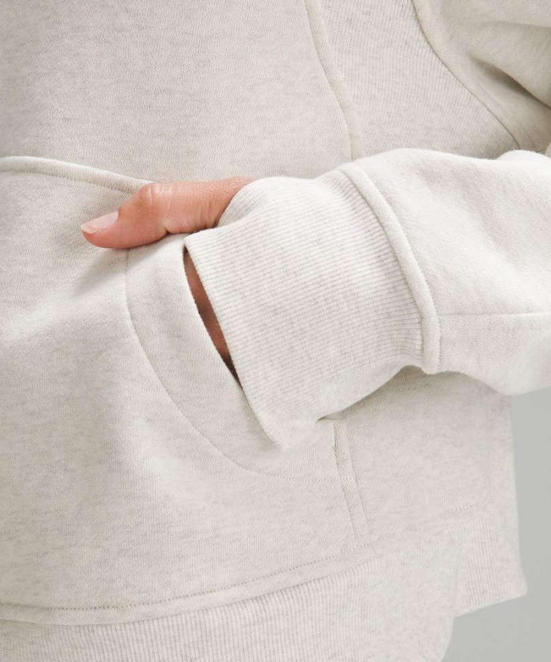 Sudaderas Lululemon Scuba Oversized Funnel-Neck Half Zip Mujer Beige Chile | 851FXAOMN
