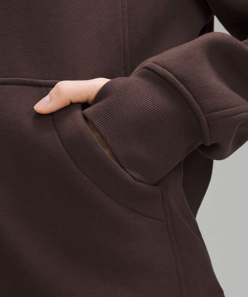 Sudaderas Lululemon Scuba Oversized Funnel-Neck Full Zip Long Mujer Chocolate Chile | 524BJUZEF