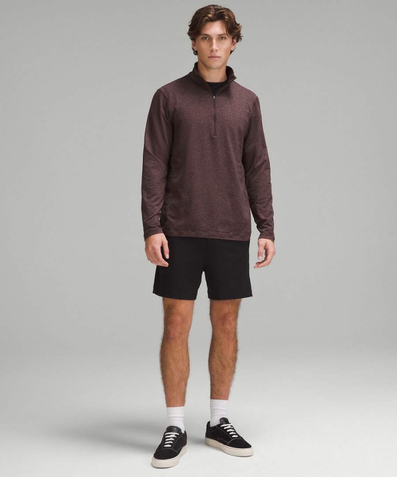 Sudaderas Lululemon Soft Jersey Half Zip Hombre Chocolate Chile | 564KDTQAZ