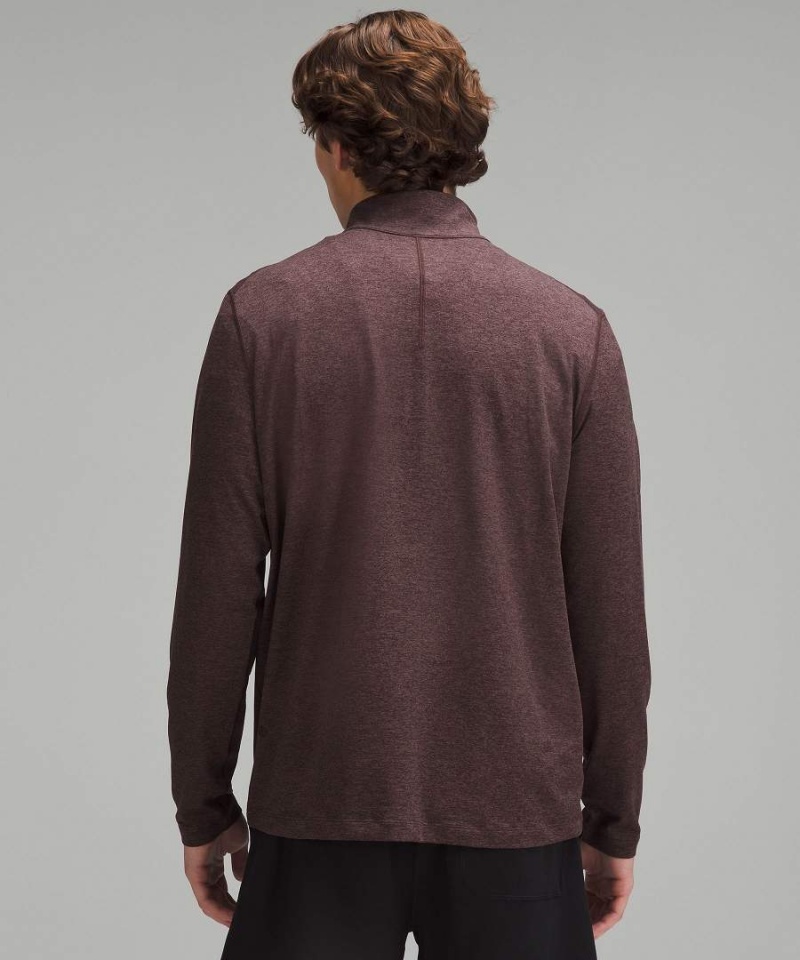 Sudaderas Lululemon Soft Jersey Half Zip Hombre Chocolate Chile | 564KDTQAZ