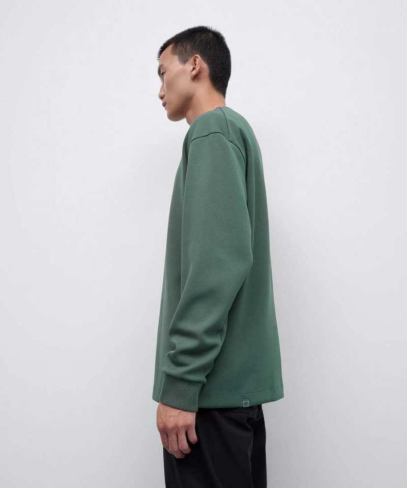 Sudaderas Lululemon Softstreme Oversized-Fit Long-Sleeve Henley Hombre Verde Oscuro Chile | 679YTDNHE
