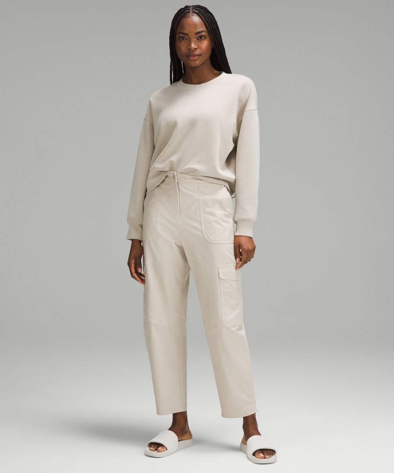 Sudaderas Lululemon Softstreme Perfectly Oversized Cropped Crew Mujer Beige Chile | 548VSXWKF