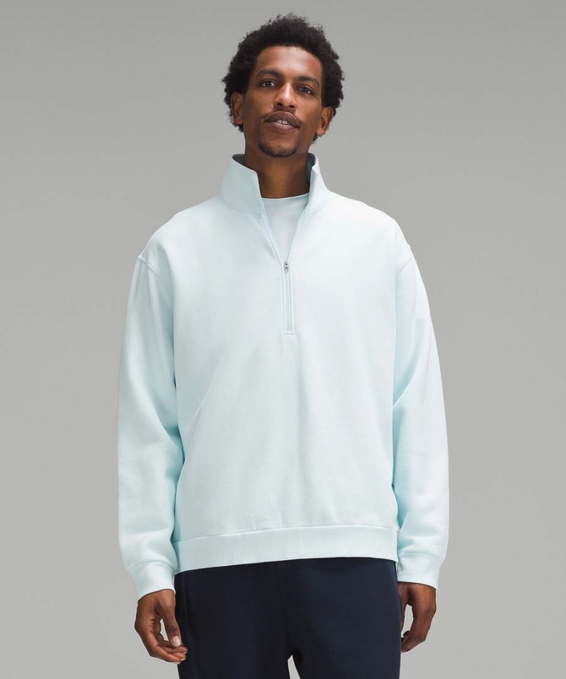 Sudaderas Lululemon Steady State Half Zip Hombre Azules Chile | 951CVZUDK