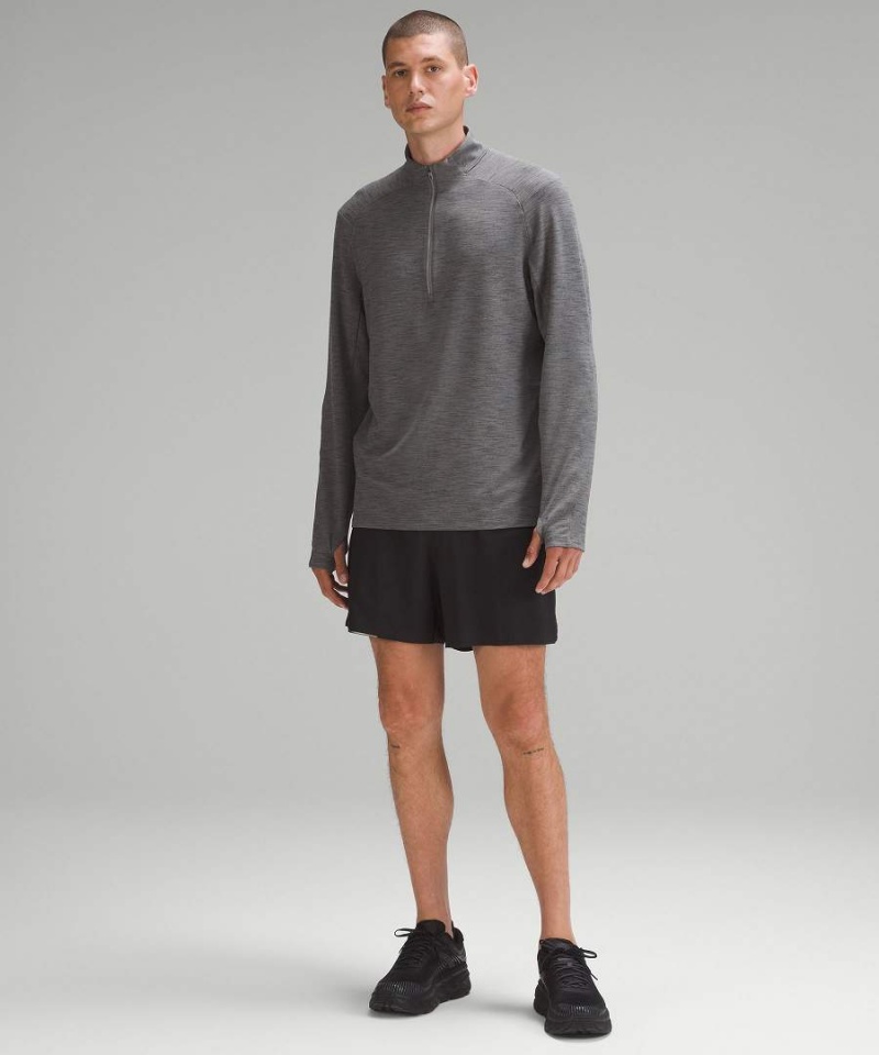 Sudaderas Lululemon Surge Warm Half Zip Hombre Gris Chile | 570AFMIOX