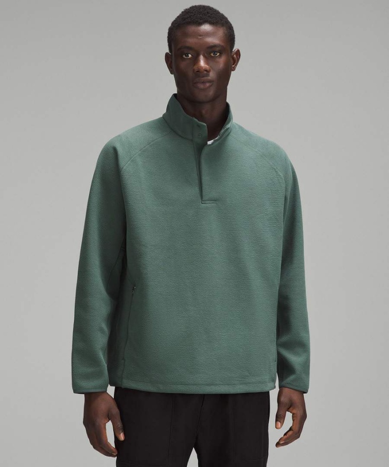 Sudaderas Lululemon Textured Spacer Anorak Hombre Verde Oscuro Chile | 935KWYBDZ