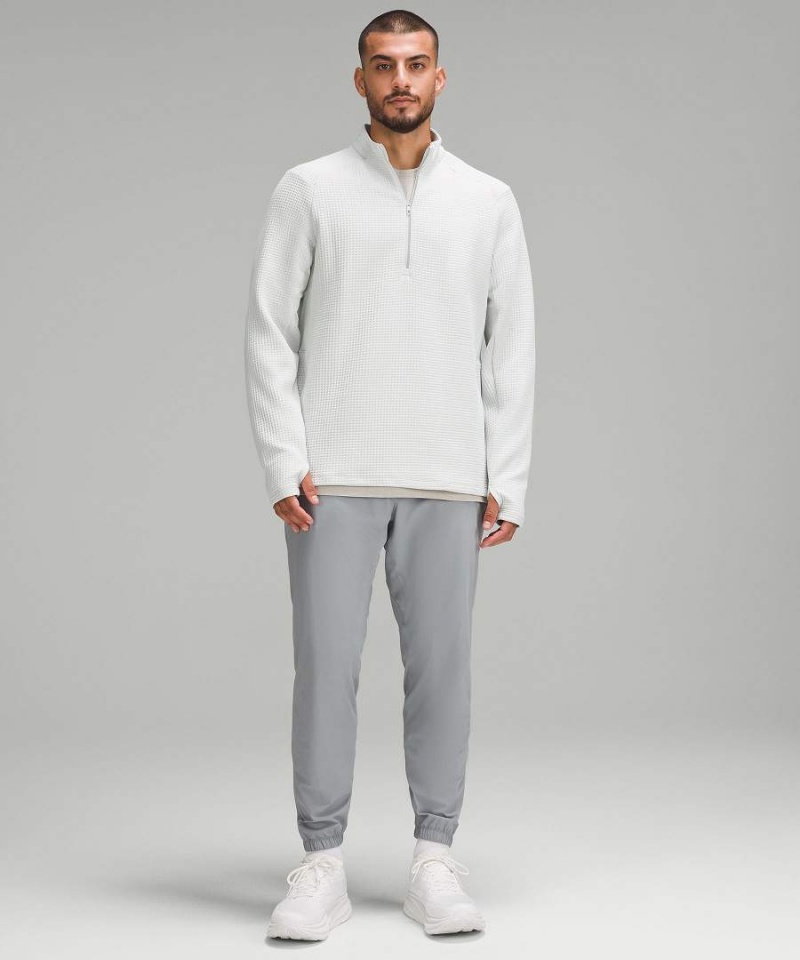 Sudaderas Lululemon Waffle-Knit Half Zip Hombre Blancas Chile | 302IREYZS