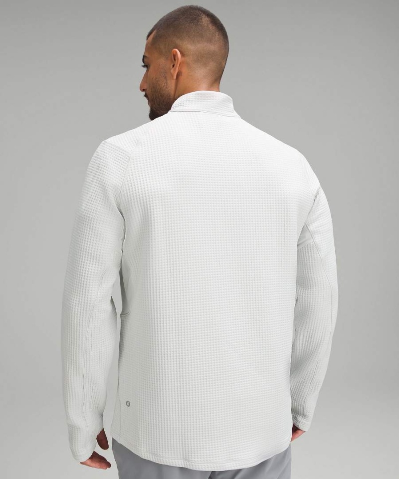 Sudaderas Lululemon Waffle-Knit Half Zip Hombre Blancas Chile | 302IREYZS