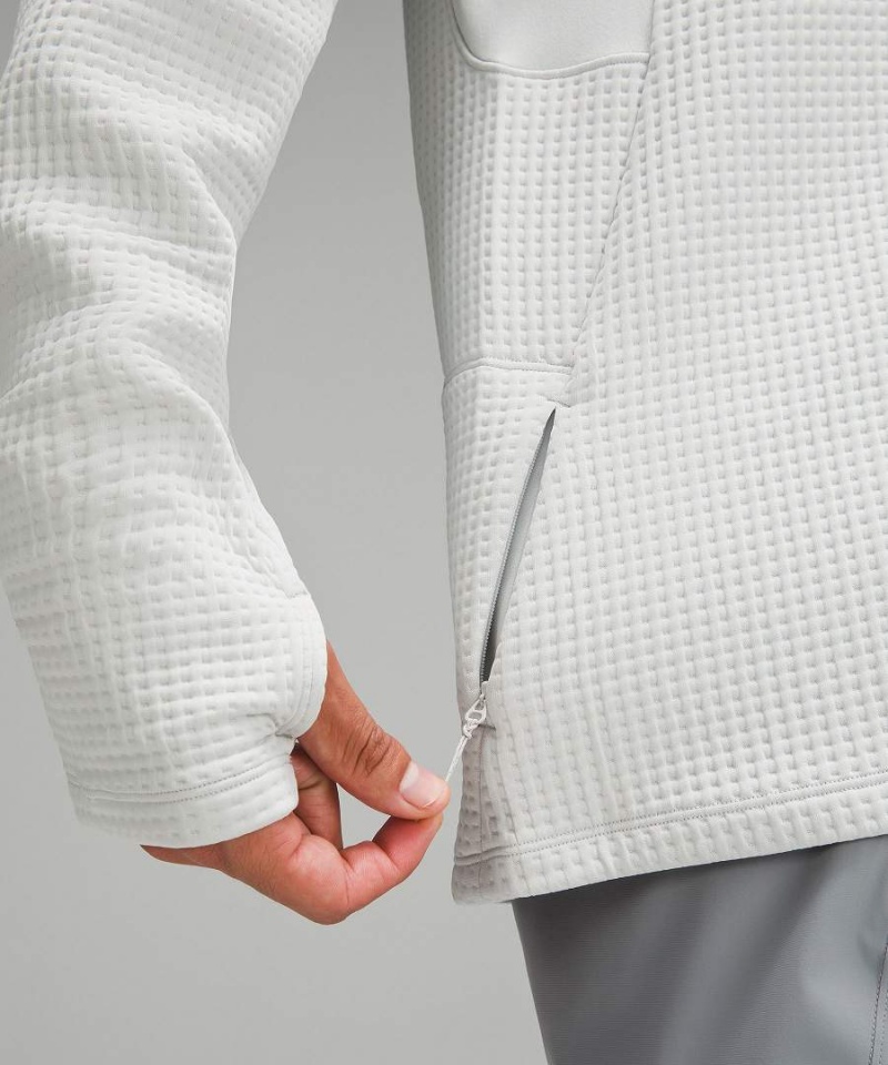 Sudaderas Lululemon Waffle-Knit Half Zip Hombre Blancas Chile | 302IREYZS