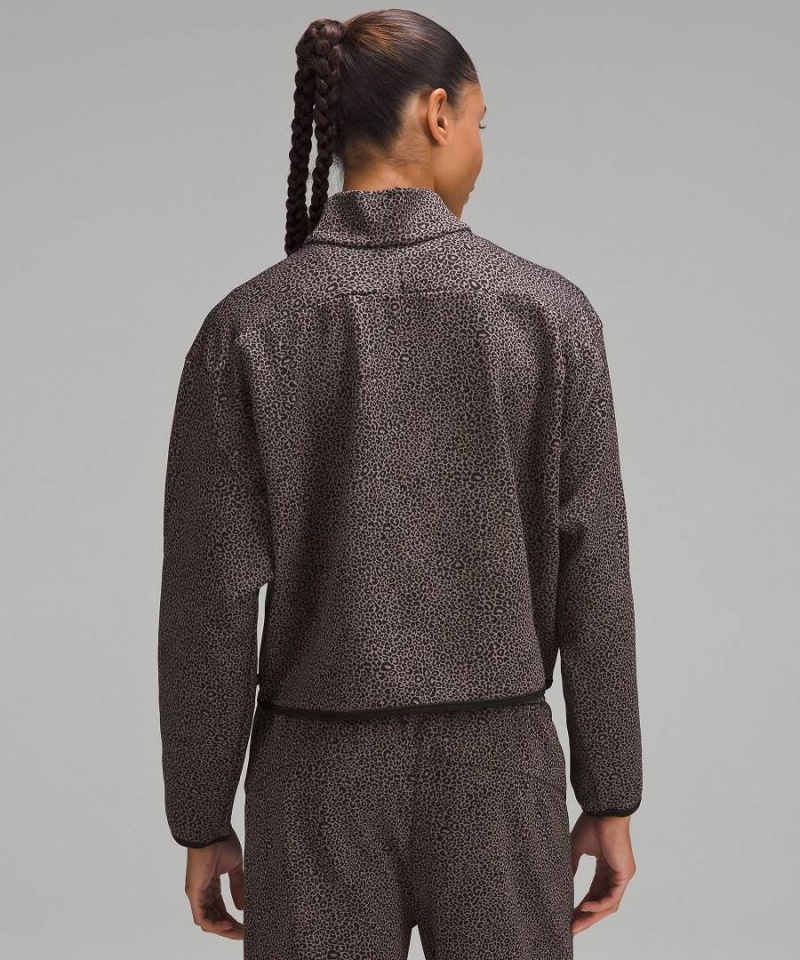 Sudaderas Lululemon lab Double-Knit Jacquard Half Zip Mujer Negras Chile | 572YISVDN
