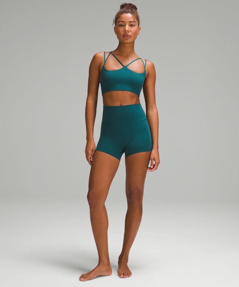 Sujetador Deportivo Lululemon Acanalado Nulu Tiras Yoga Bra Light Support, A/B Cup Mujer Turquesa Chile | 708OUZSCA